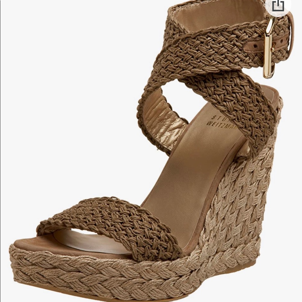 Stuart Weitzman Alex Crochet Wedges, Size 7.5 - Picture 1 of 9